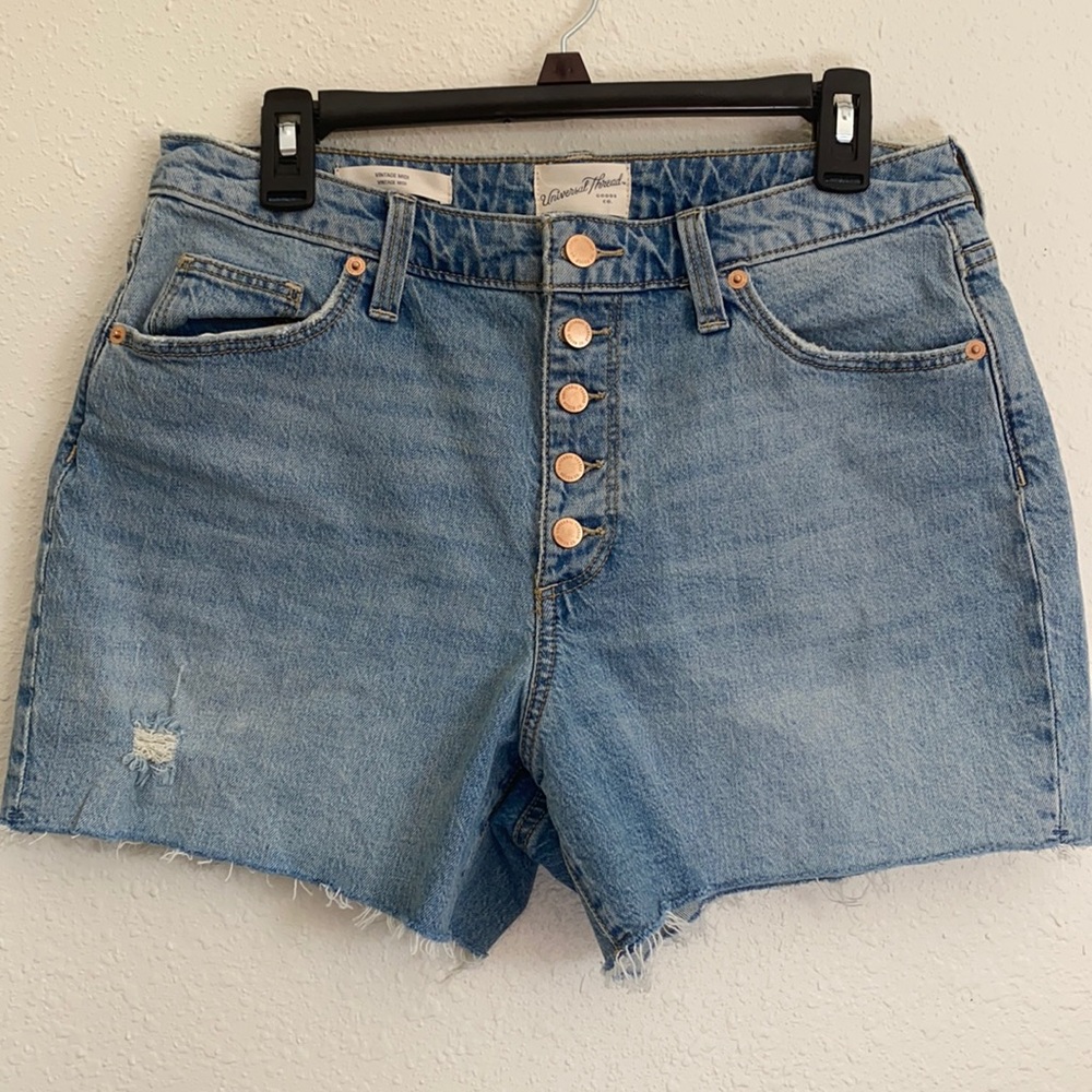Universal Thread vintage mid-rise button-fly jean shorts.